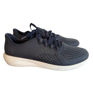 Crocs LiteRide Pacer Men Size 10 Navy Sneakers Waterproof 204967 Casual Lace up
